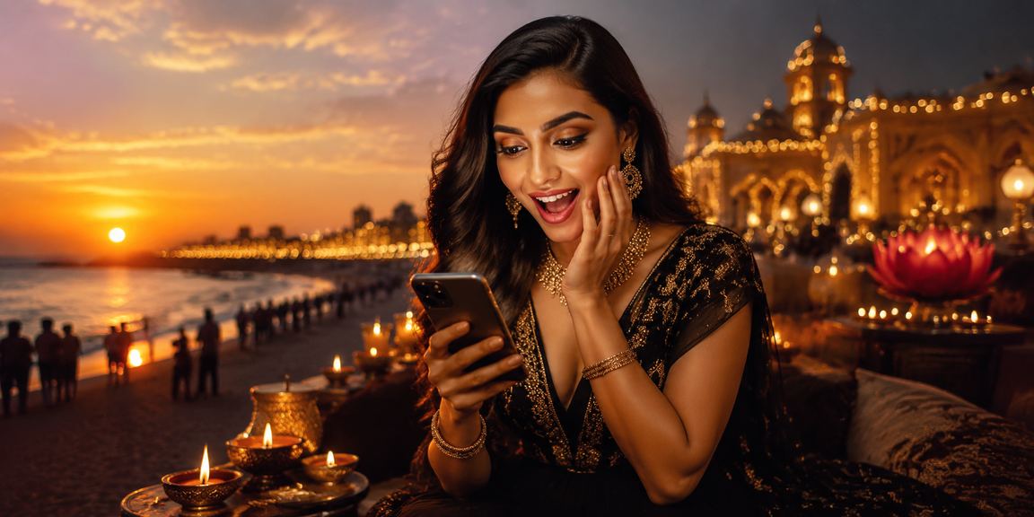 Mobile casino playing on Diwali festival night in Chennai