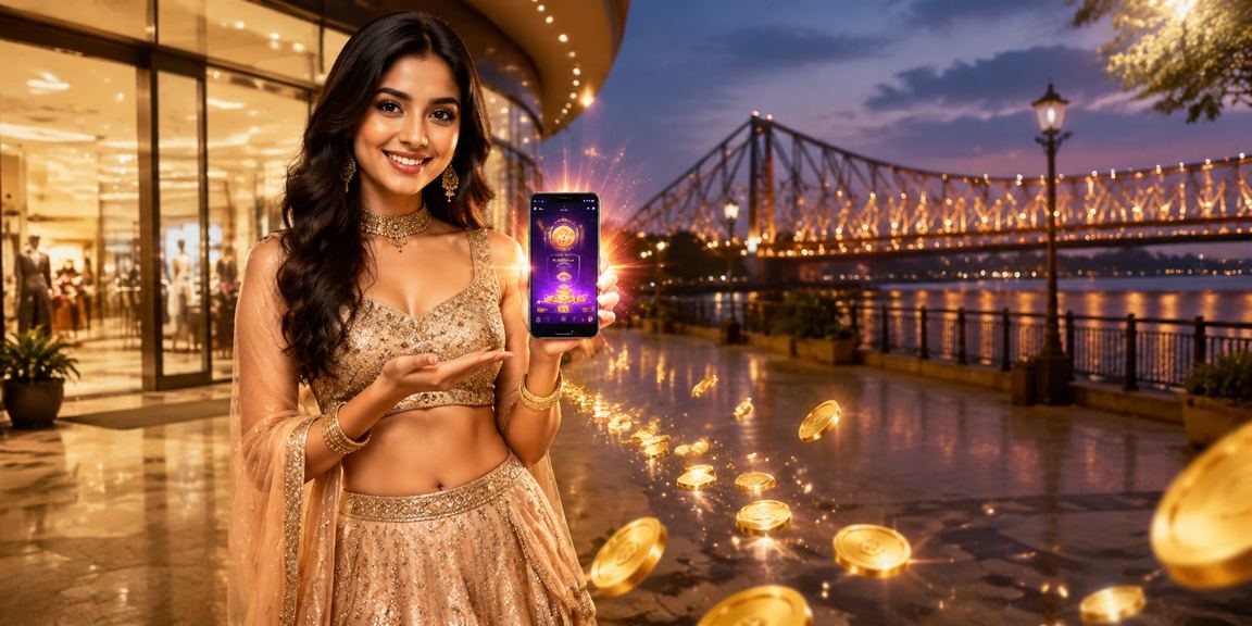 Kolkata Howrah Bridge with Andar Bahar casino Bollywood theme